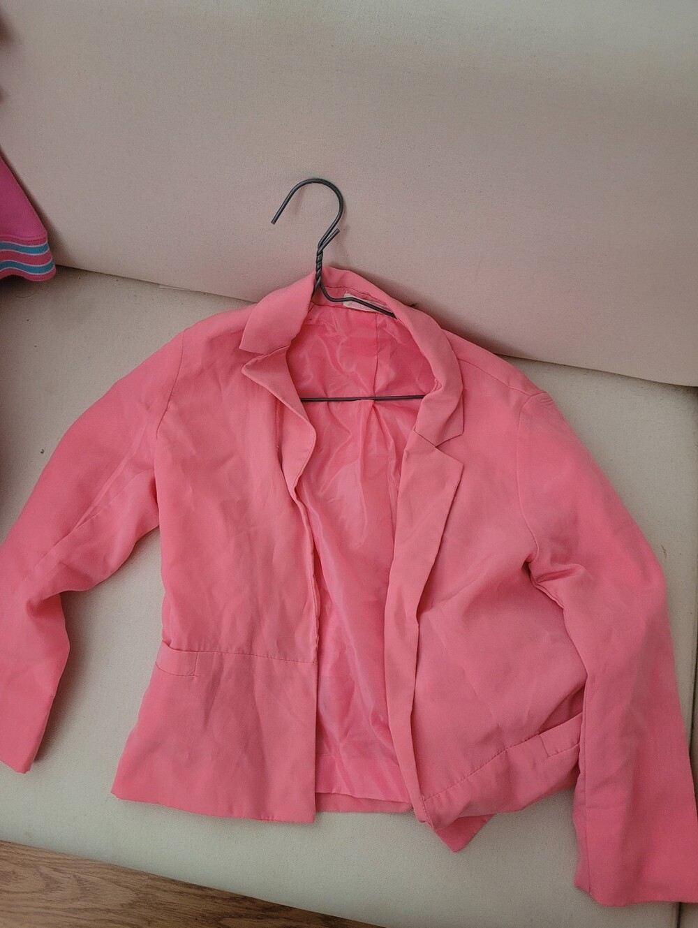 Women's Pink Blazer Jacket - Classic Open Front